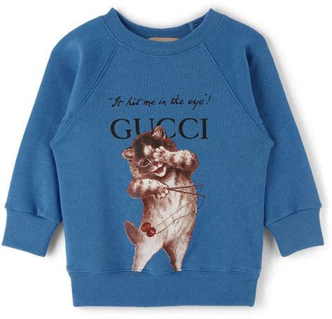 gucci cat sequin blue sweatshirt|Gucci sweatshirt.